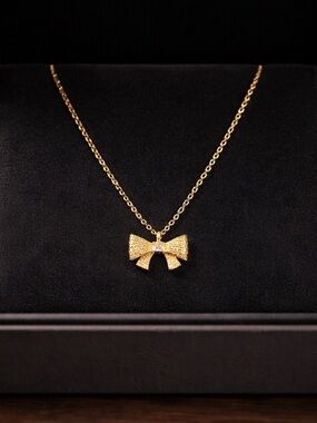kate spade Gold Bow Pendant Necklace